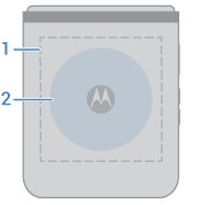 back view of closed phone