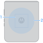 back view of closed phone